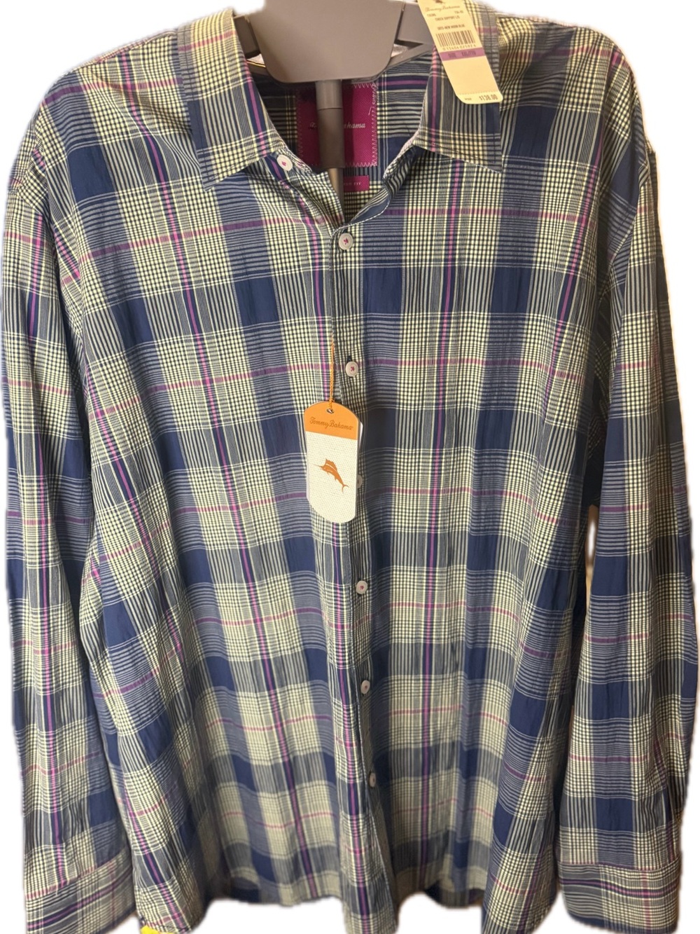 Tommy Bahama Men's Island Modern Fit New Moon Blue Color L/S XXL NWT MSRP $138